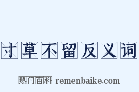 寸草不留反义词是什么意思的图片